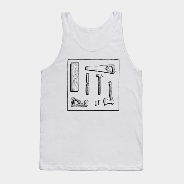 Set Of Carpentry Tools Tank Top by PrintablesPassions